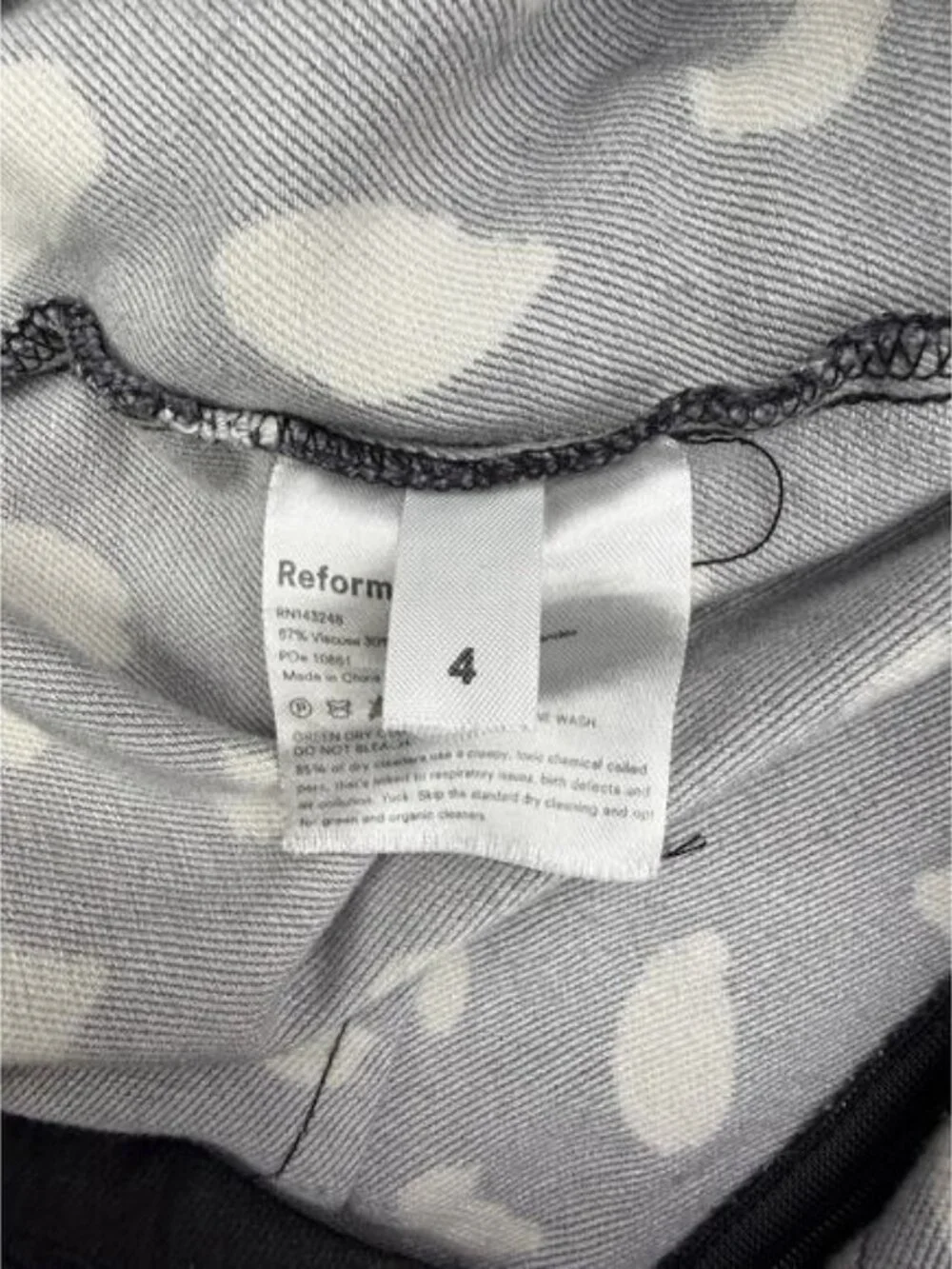 Reformation Marlon Pant In Splotch - Picture 4 of 6